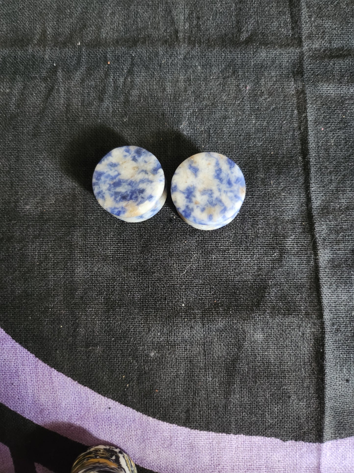 Blue spot stone gages. Pair. 5/8"