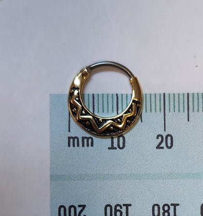 Cute Tribal Septum clicker ring. 16g
