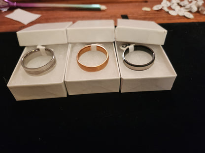 3 size 13 stainless steel rings